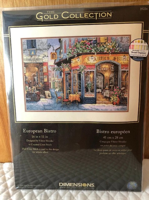 Dimensions Gold Collection European Bistro Counted Cross Stitch Kit-16/"X11/" 16 C