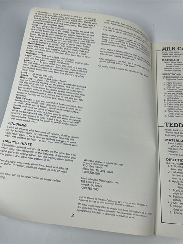 VTG Folk Art Wooden It Be Country Fare Leisure Arts Book 3 - Picture 9 of 12