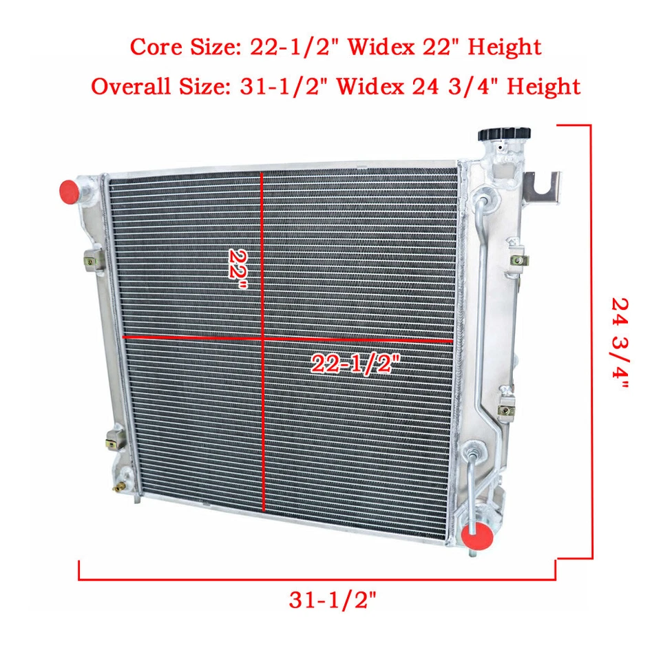 For 1997-1999,1998 Dodge Dakota Durango 3.9L 5.2L 5.9L 2 Row Aluminum Radiator Foto 3 de 4