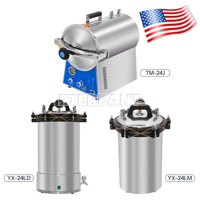 #ad 24L Dental Pressure Steel Steam Sterilizer 24L Medical Sterilizer Autoclave $251.10