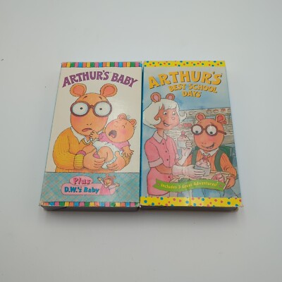 Lot Of 2 Arthur VHS Animated Video Arthur's Baby & Best Day At School Vtg Tapes