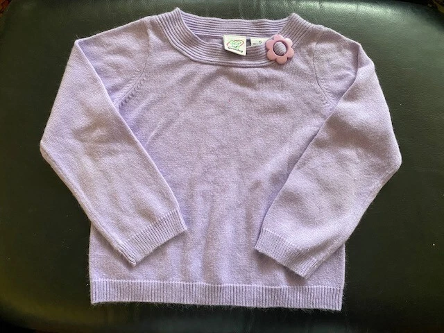 Saia jeans GUC Flapdoodles e suéter verde cachorro 2 peças roupa meninas tamanho 5 - Imagem 4 de 4