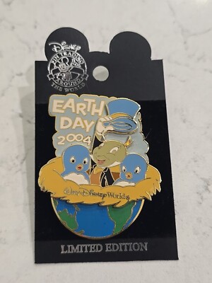 Disney Pin Trading Walt Disney World Earth Day 2004 Jiminy Cricket Limited...