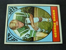 1967 Topps Football Card # 101 George Sauer Jr. - New York Jets (EX/NM)