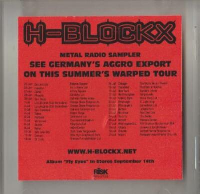 H-BLOCKX: Metal Radio Sampler PROMO w/ Artwork MUSIC AUDIO CD Risk 1999 rock 3tk