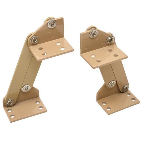 Boat Folding Seat Hinges 1978881 8 x 5 1/4 Inch Almond Aluminum (Set