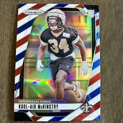 2024 Panini Prizm Kool-Aid McKinstry Red White Blue Prizm Rookie Card RC Saints