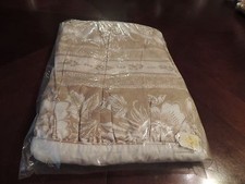 Twin Dust Ruffle Taupe and White