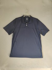 Reebok Golf Mens Shirt XL Blue Polo Play Dry Short Sleeve Collared Activewear