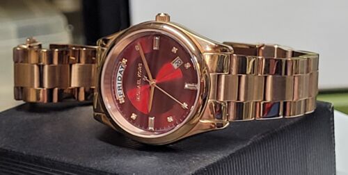 Michael Kors Quartz Watch/Analog/Stainless Steel/Red/Gld/Mk-6103 - Picture 2 of 13