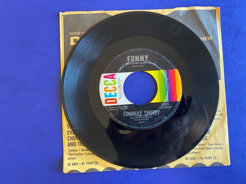 Conway Twitty Working Girl / Funny DECCA 32208 VG+ tested 1967 original sleeve - Picture 2 of 2