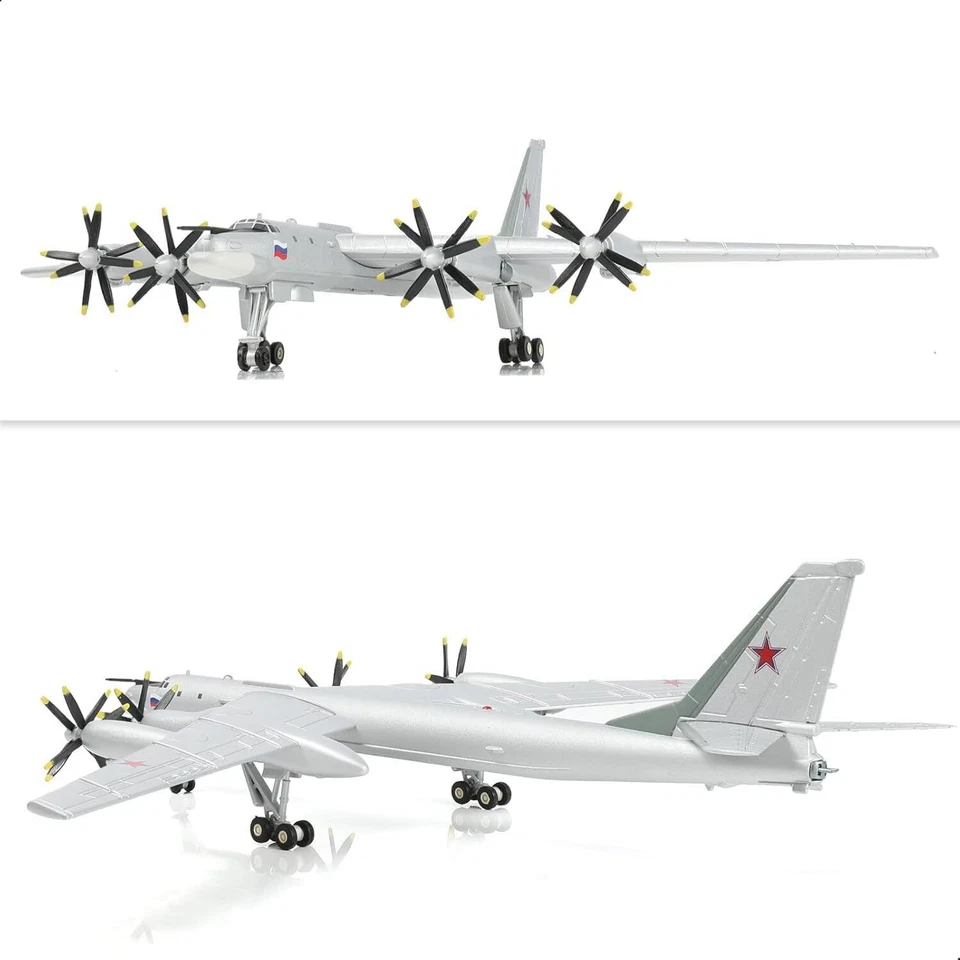 Modelos de aviones bombardero estratégico modelo de combate Tupolev Tu-95 escala 1/200 Foto 4 de 4