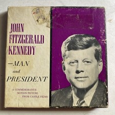 Vintage CASTLE FILMS 8mm John Fitzgerald Kennedy MAN and PRESIDENT 196