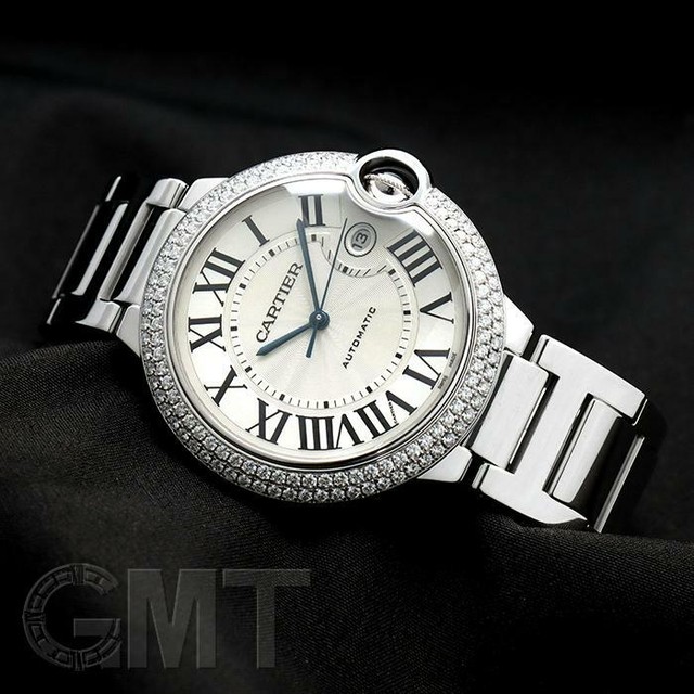 Cartier Ballon Bleu Silver Men's Watch 