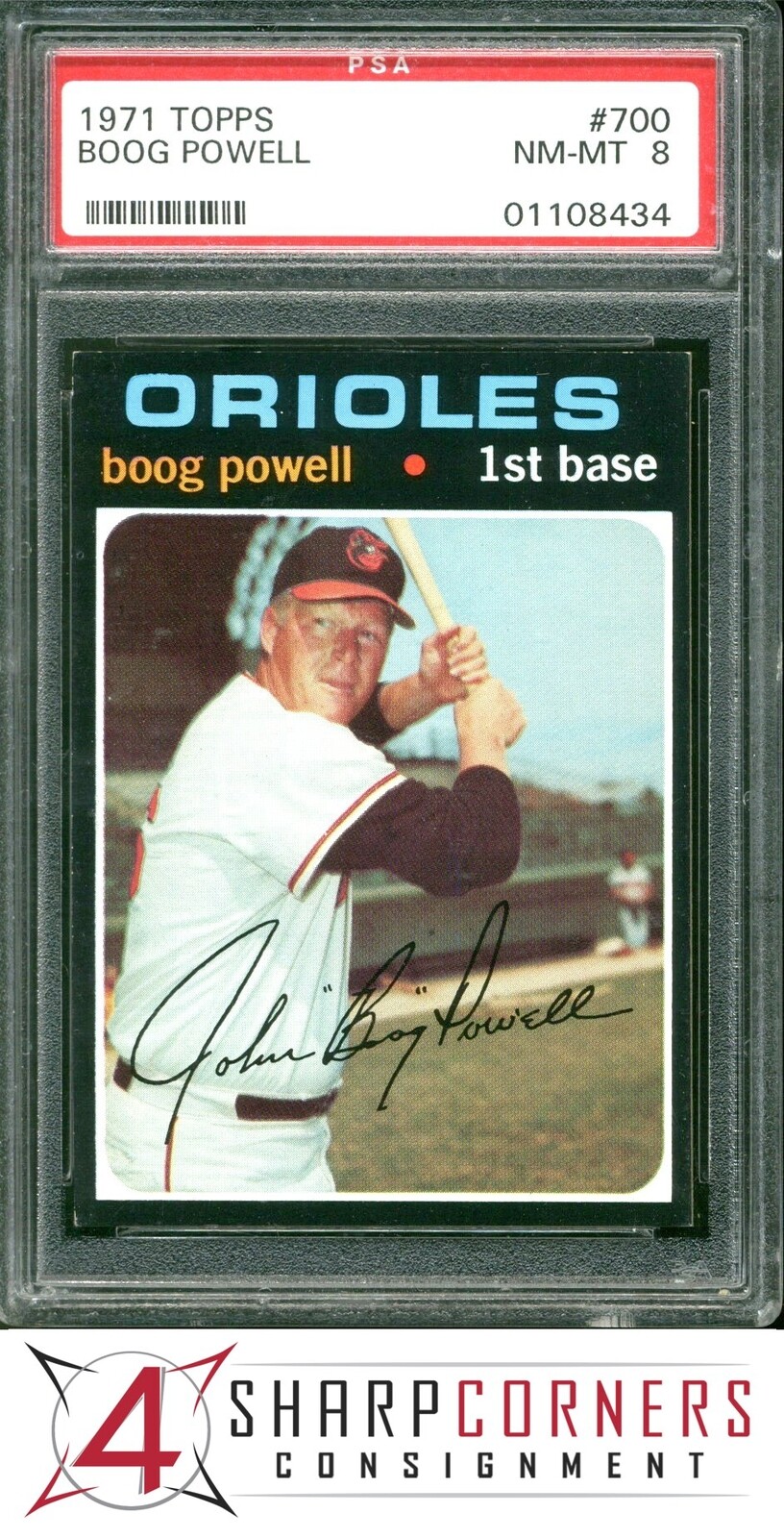 1971 TOPPS #700 BOOG POWELL ORIOLES PSA 8