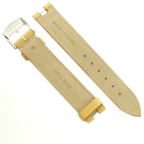 BAUME & MERCIER 14MM CAMEL LEATHER STRAP FOR PARTS OR REPAIRS - Picture 3 of 3