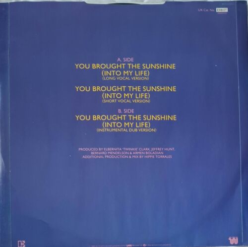 CLARK SISTERS 'You Brought The Sunshine' 12" vinyl single Elektra Records E9810T - Picture 6 of 6