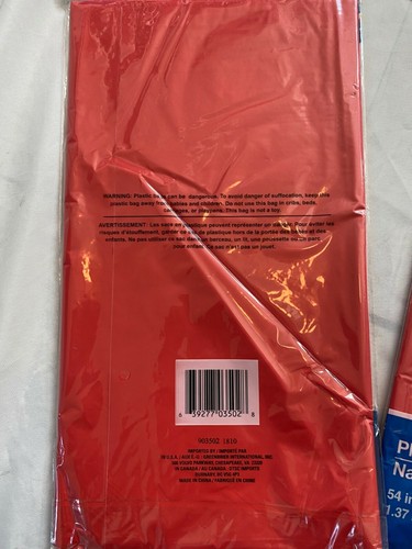 PACK OF 6 Disposable Plastic Tablecloths table Covers 54" x 108" new - Picture 2 of 5
