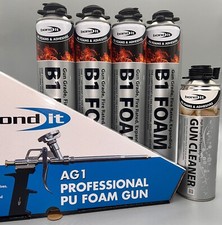 Bond IT - B1 Fire Resistant Expanding PU Gun Grade Foam 750ml c/w Gun & Cleaner