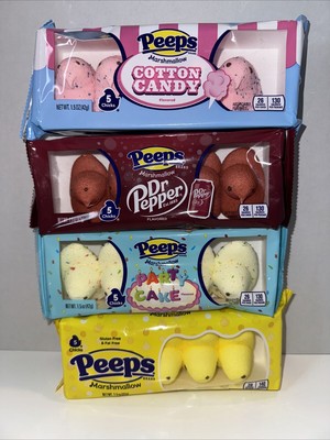 Peeps Marshmallow Candy Easter Candy Flavor Variety Pack Includes 5 Chicks Each