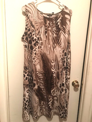 Leapord Print Sleeveless Casual Dress Size 1X Effortless Style by citiknits