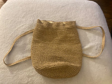 Vintage 70's Sack Bag w/ Inside Pocket  2 Shoulder Straps