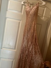Pink sparkling prom dresses size 8
