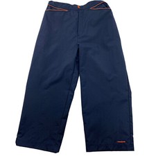 Reebok Windbreaker Womens Pants Blue Activewear Cropped Workout Leisure Large