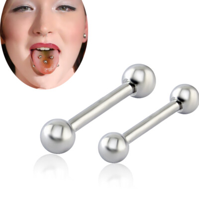 Tongue Rings Barbell Tongue Nipple Ring Heavy Gauge 3/4