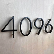 Modern Metal House Numbers, Home Address Mailbox Floating Sign for Ourdoor Decor