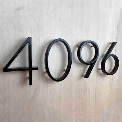 Modern Metal House Numbers, Home Address Mailbox Floating Sign for Ourdoor Decor
