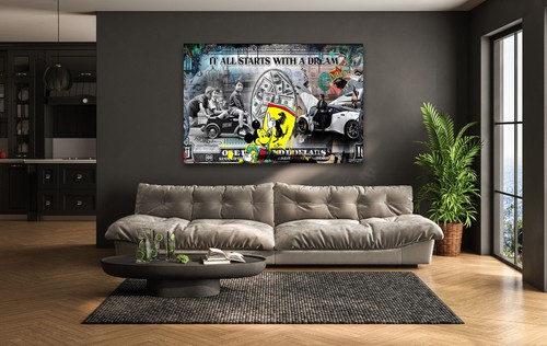 Money & Mickey Mouse Glass Wall Art - Picture 2 of 6
