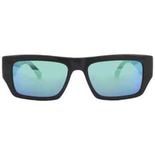 New Calvin Klein Jeans CKJ22635S 001 Black Plastic Frame Blue Mirrow Sunglasses