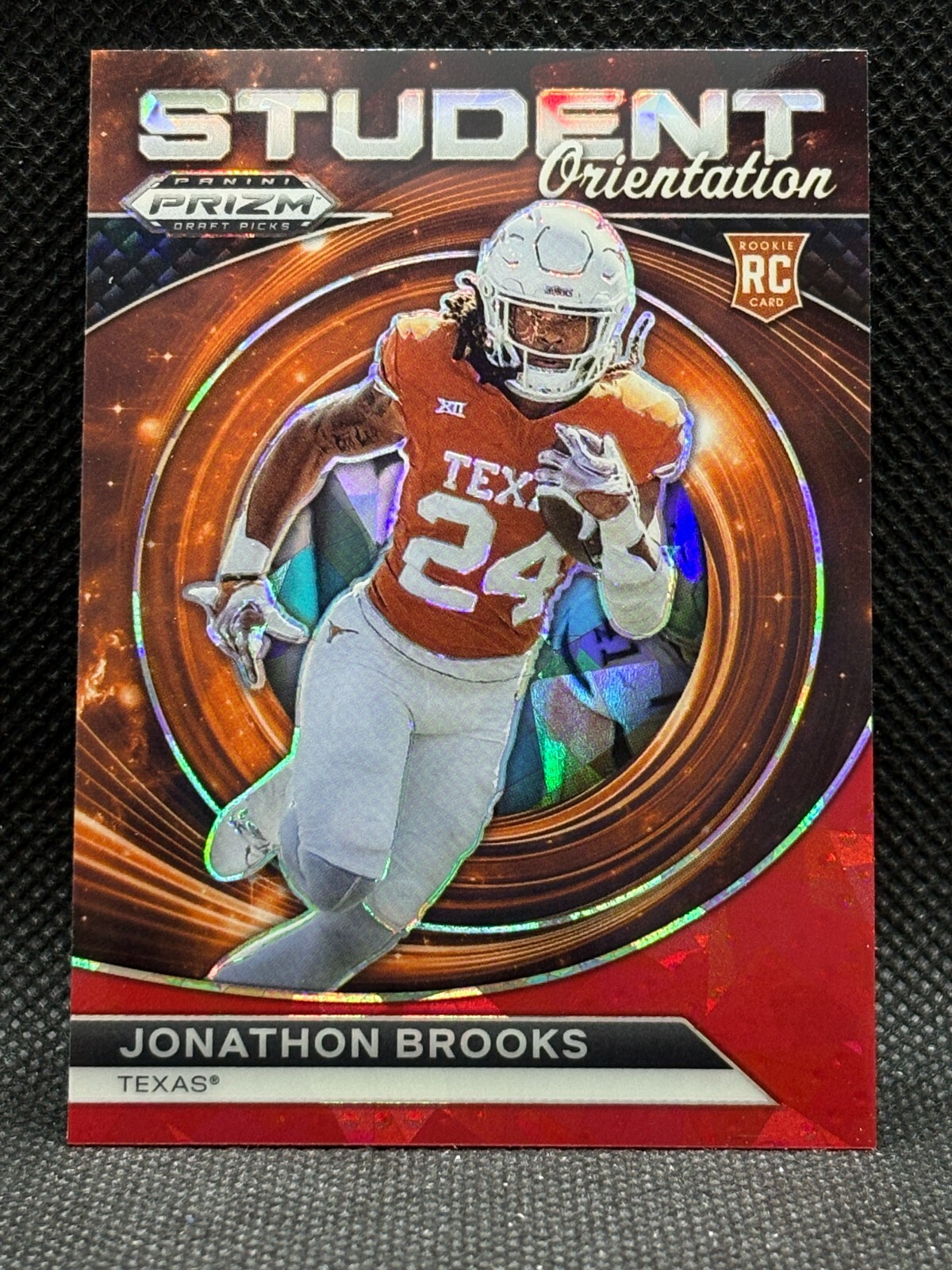 Jonathon Brooks Panini Prizm Draft Picks Student Orientation #SOJB Red Ice