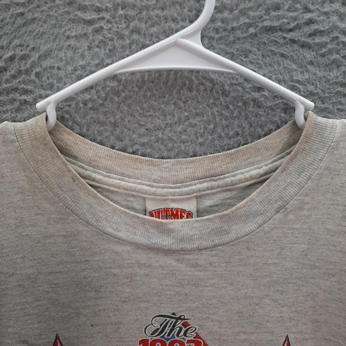 Vintage Chicago Bulls Shirt Adult XL Gray Single Stitch Grunge Skater 1990s Mens - Picture 9 of 14