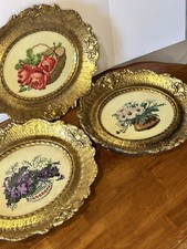 Lot Of 3 Vintage German Wiehler Gobelin Tapestry Wall Art