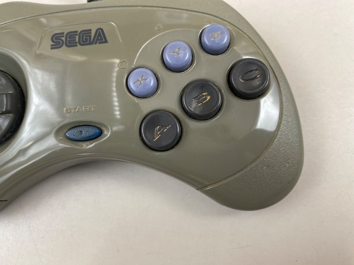 SEGA Saturn Console Gray HST-3210 Cable Tested 2 controller set