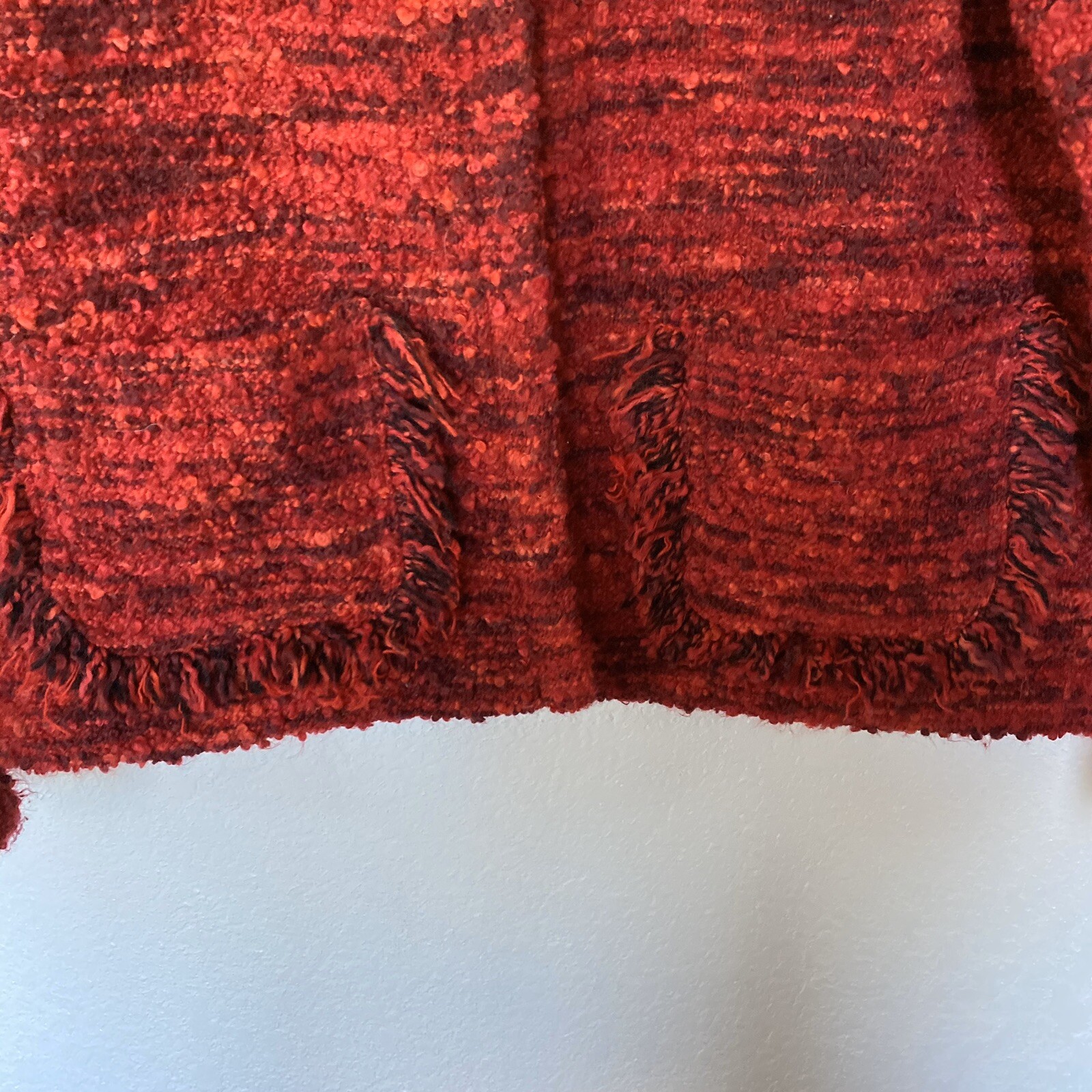 Chico's Design Multi-Red Open Front Poly/Wool/Acr… - image 6