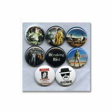 BREAKING BAD 1" PINS / BUTTONS (heisenberg poster shirt walter white art print)