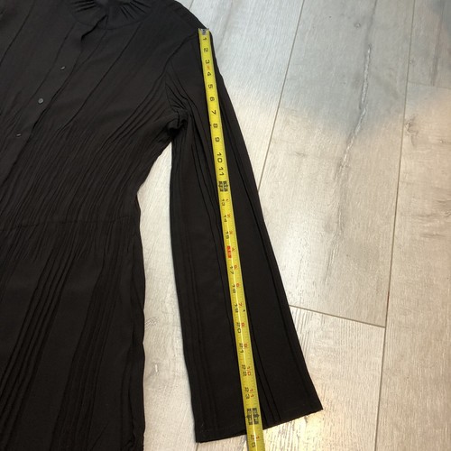 Babette Dress Women's sz m Pleated Long Sleeves Brown crinkle - Bild 15 von 17