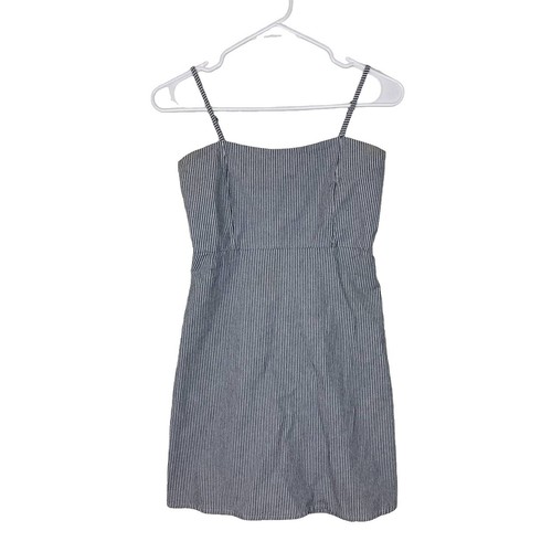 Brandy Melville white black striped Back Hole mini dress onesize coquette  fairy | eBay