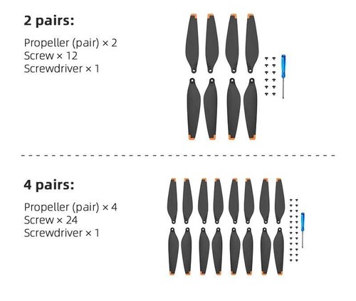 Propeller with Screws for DJI MINI 3 PRO Blade Light Weight Wing Drone Parts - Picture 12 of 14