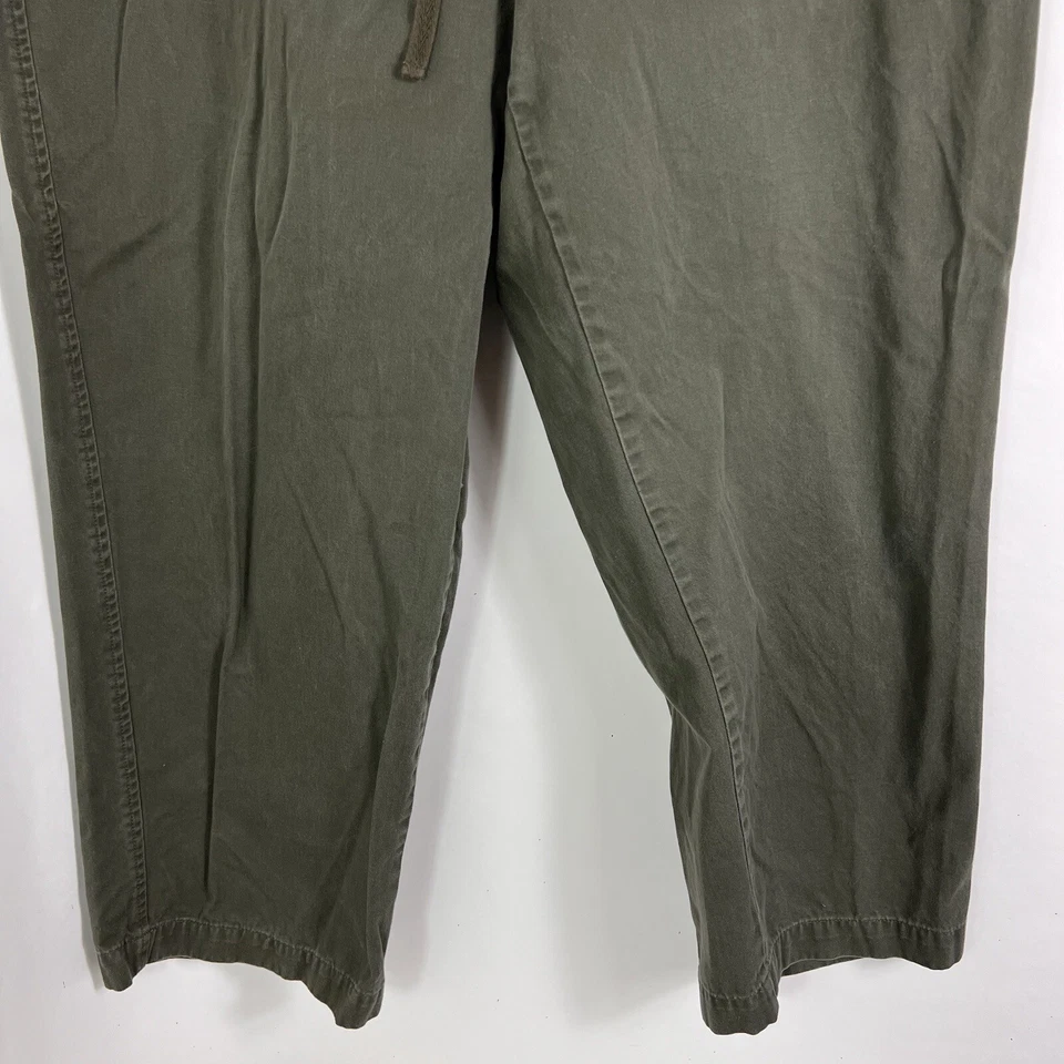 Pantalones Venezia para mujer talla 18 pierna cónica chinos caqui tiro alto 100 % algodón Foto 3 de 4