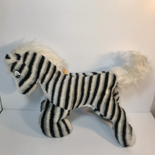 Vintage Zebra Plush Stuffed Animal Toy Big Eyes Carnival Style HTF Clean - Picture 6 of 10