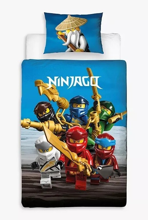 Lego Ninjago Reversible Duvet Pillow Cover Set Single Bedliner