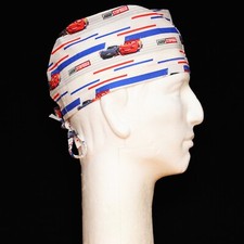 Disney Pixar Cars on White Theme Scrub Hat