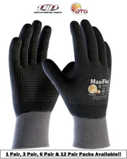 LOT- 34-846 MaxiFlex Nitrile Grip Coated Dotted Palms Lightweight WORK GLOVES
