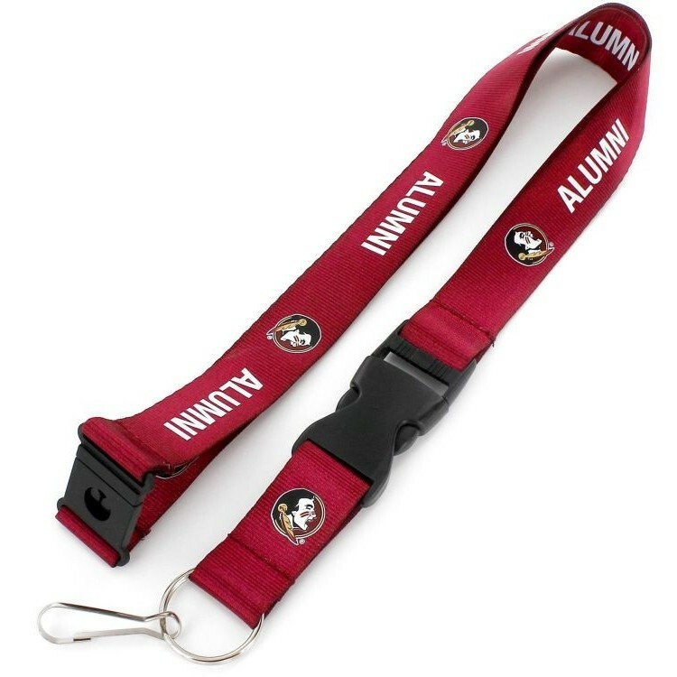 florida state seminoles ncaa college logo alumni crossover lanyard