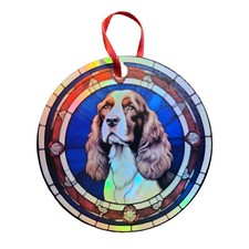 English Cocker Spaniel 2 Design Holographic Dog Ornament