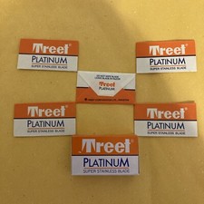 5 Double Edge Razor Blades, Treet Platinum